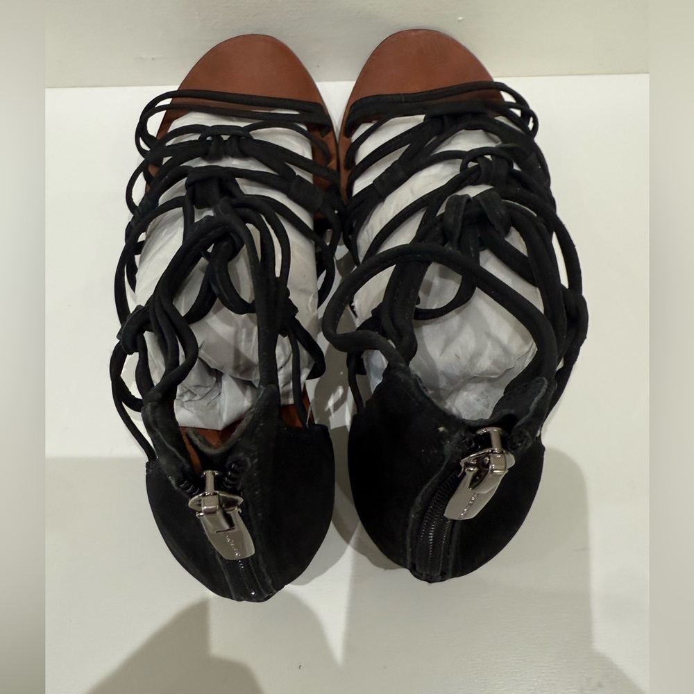 Vince Camuto cage sandals in black size 7.5/38 - Picture 4 of 6